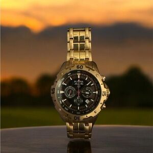 Bulova men's rose gold watch